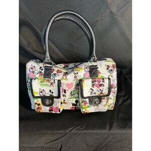 🐭 Walt Disney Parks 2012 Mickey & Minnie Mouse Comic Strip Satchel BucklePocket